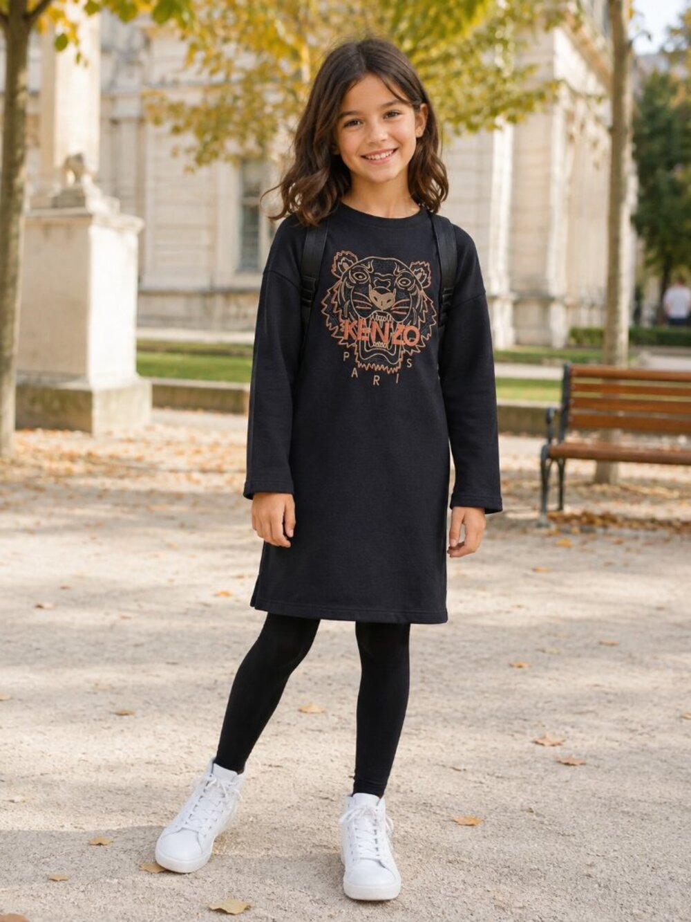 NWT KENZO KIDS Girls TIGER Sweatshirt Dress Size 8A